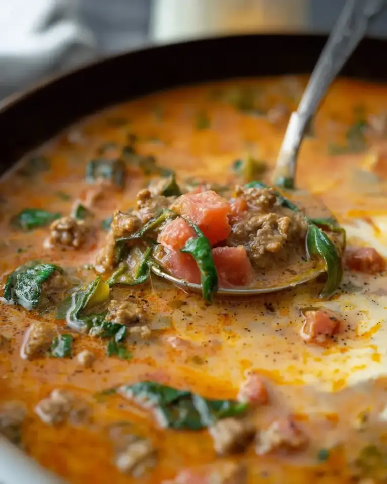 A delicious plate of Pizza Soup