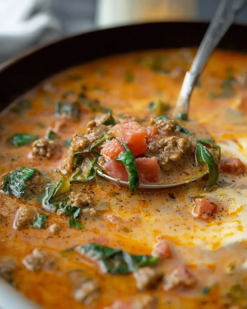 A delicious plate of Pizza Soup