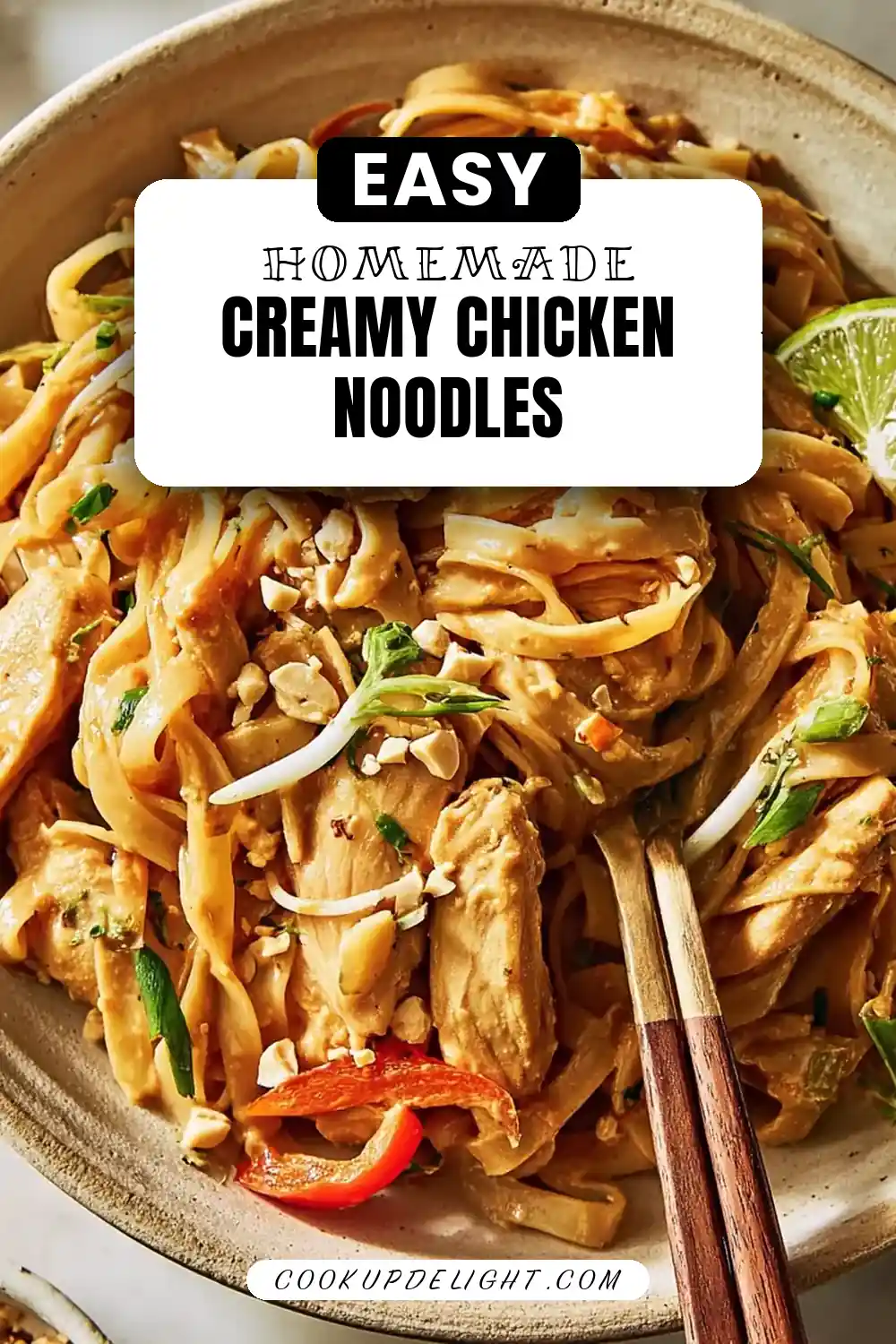 Creamy Peanut-Lime Chicken With Noodles