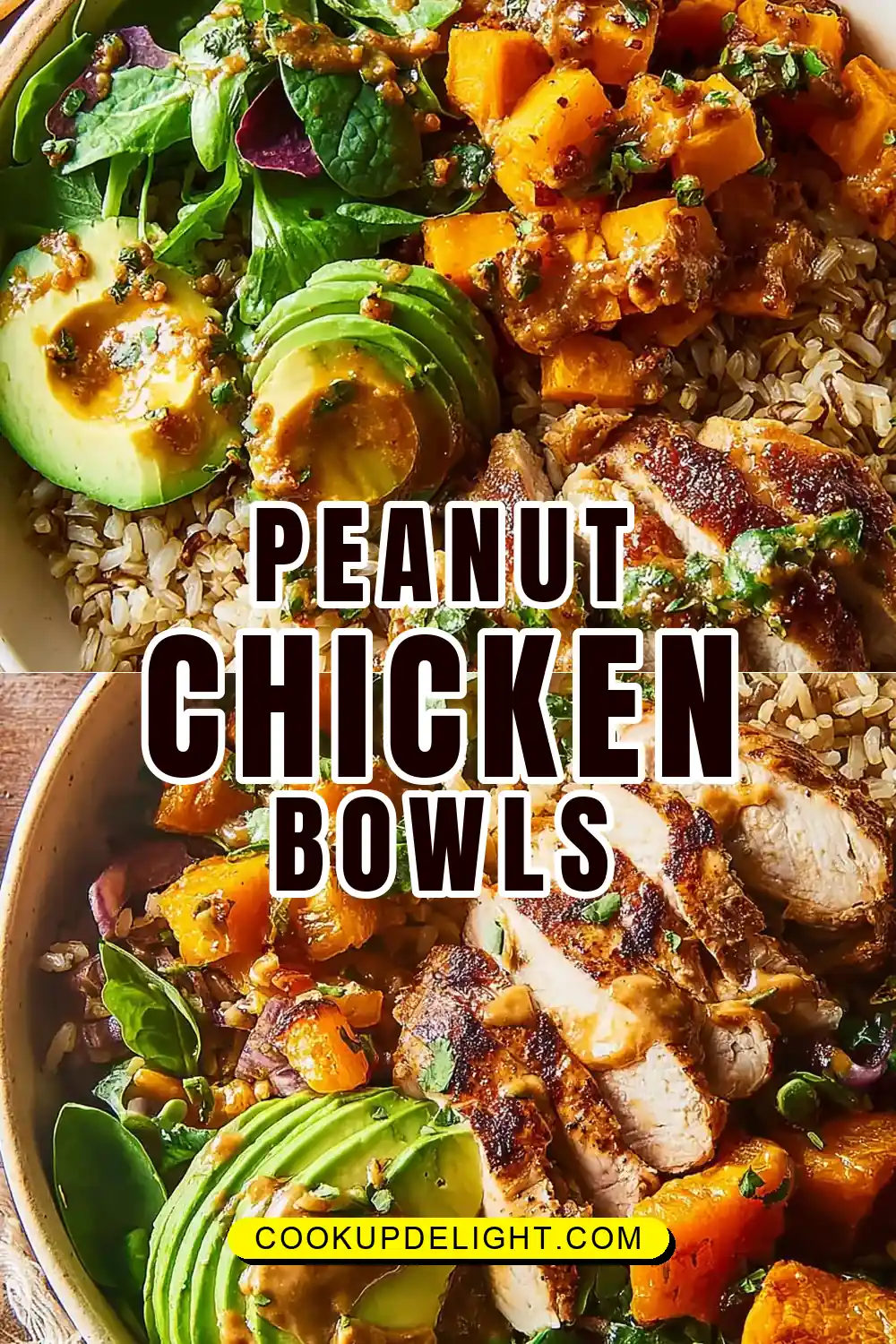 Peanut Chicken Protein Bowls