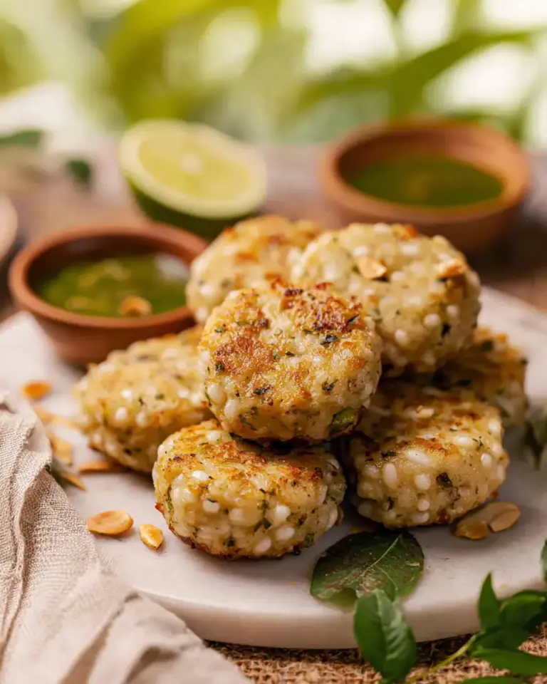 A delicious plate of Air Fryer Sabudana Vada