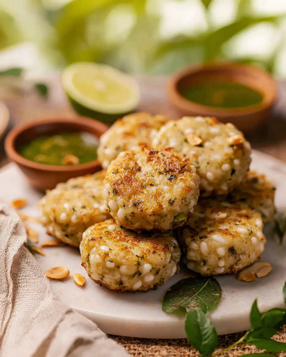 A delicious plate of Air Fryer Sabudana Vada