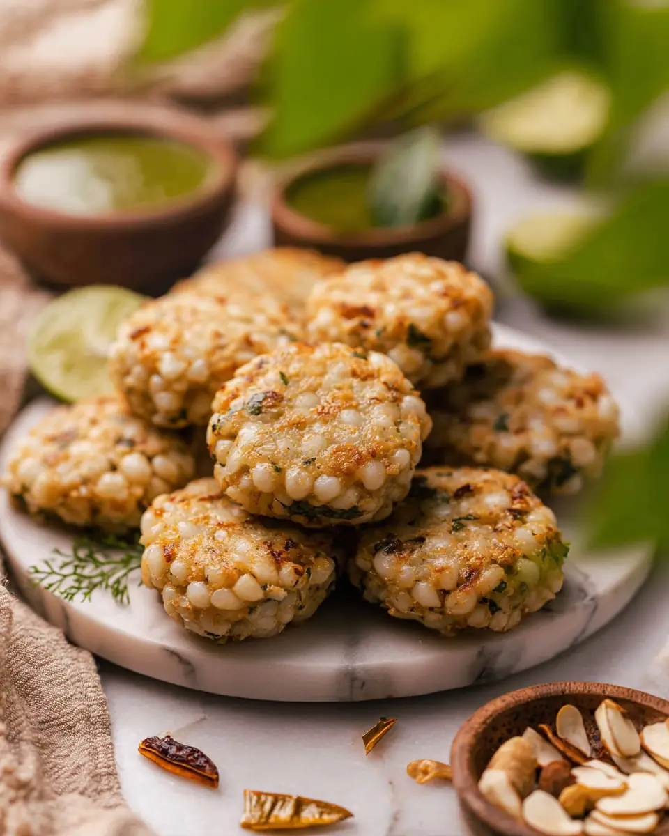 A delicious plate of Air Fryer Sabudana Vada