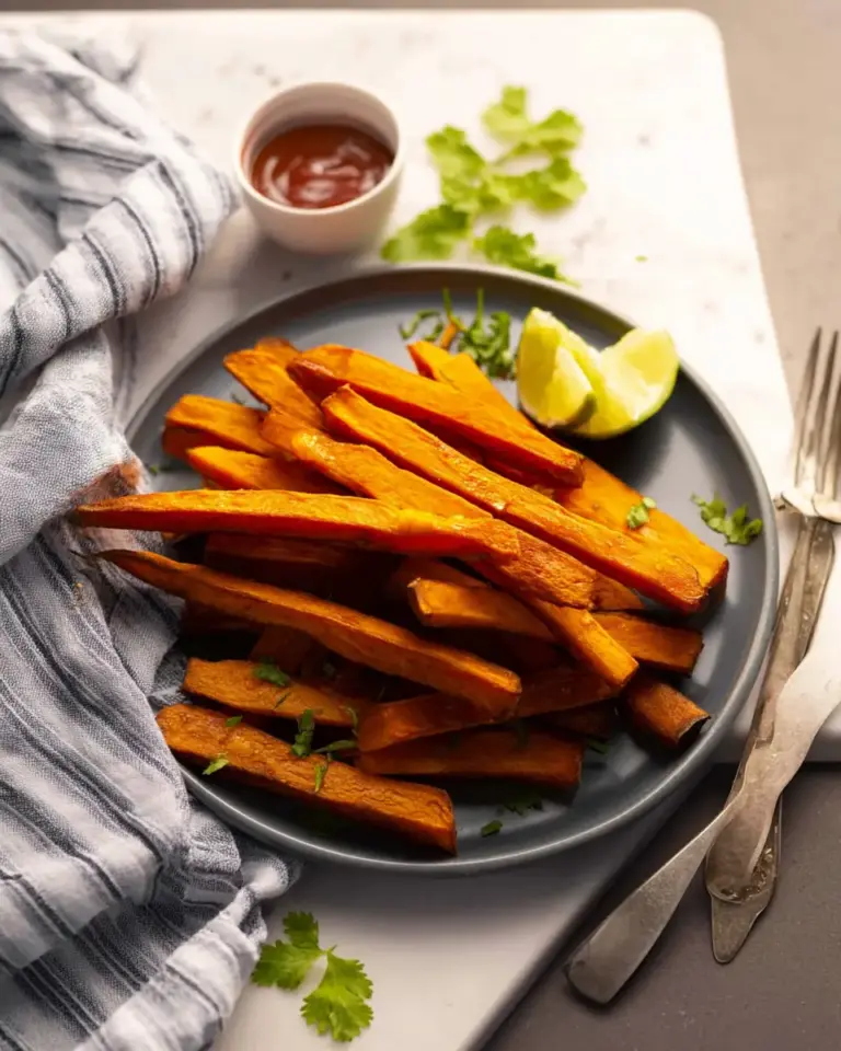 A delicious plate of Air Fryer Sweet Potato Fries