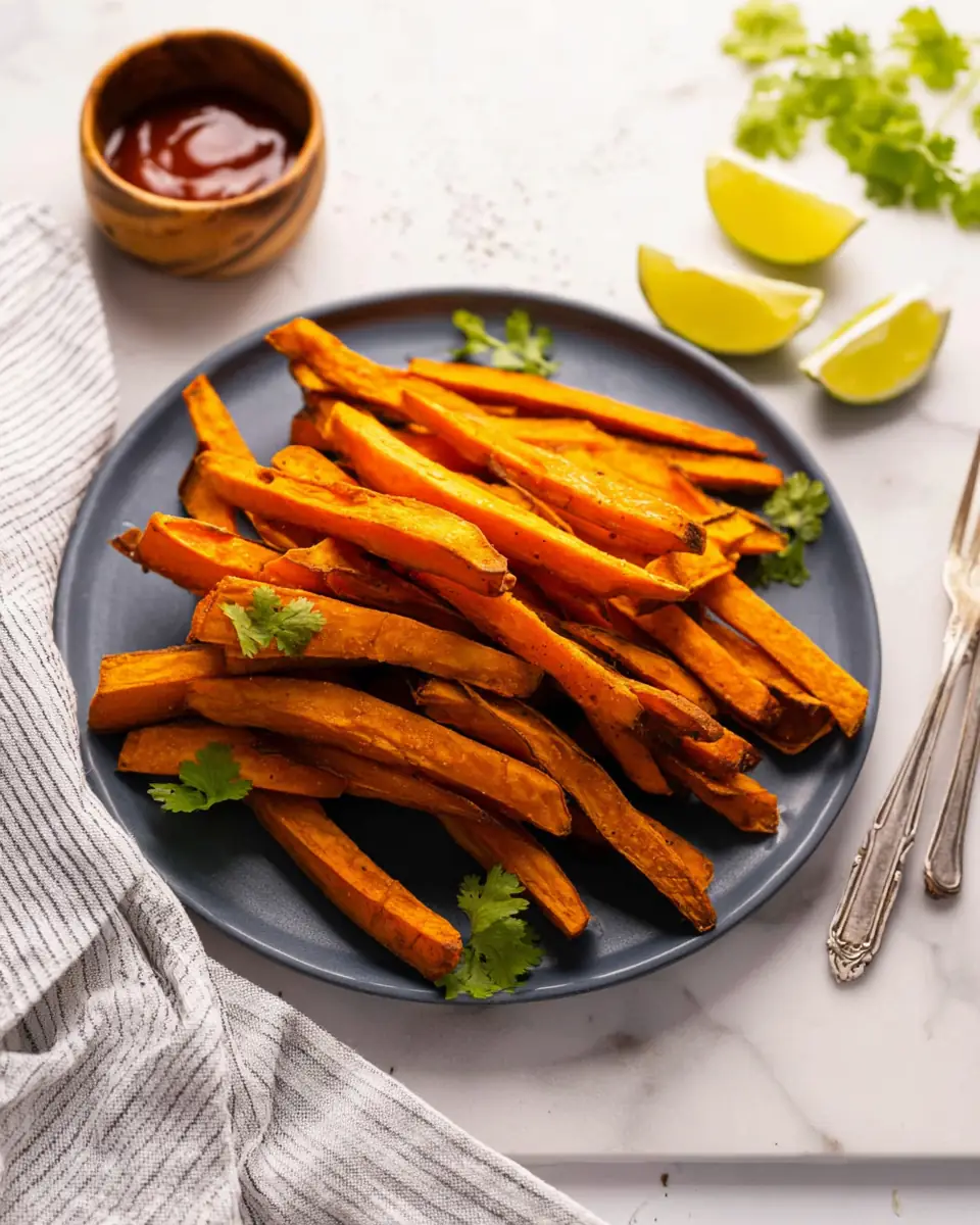 A delicious plate of Air Fryer Sweet Potato Fries