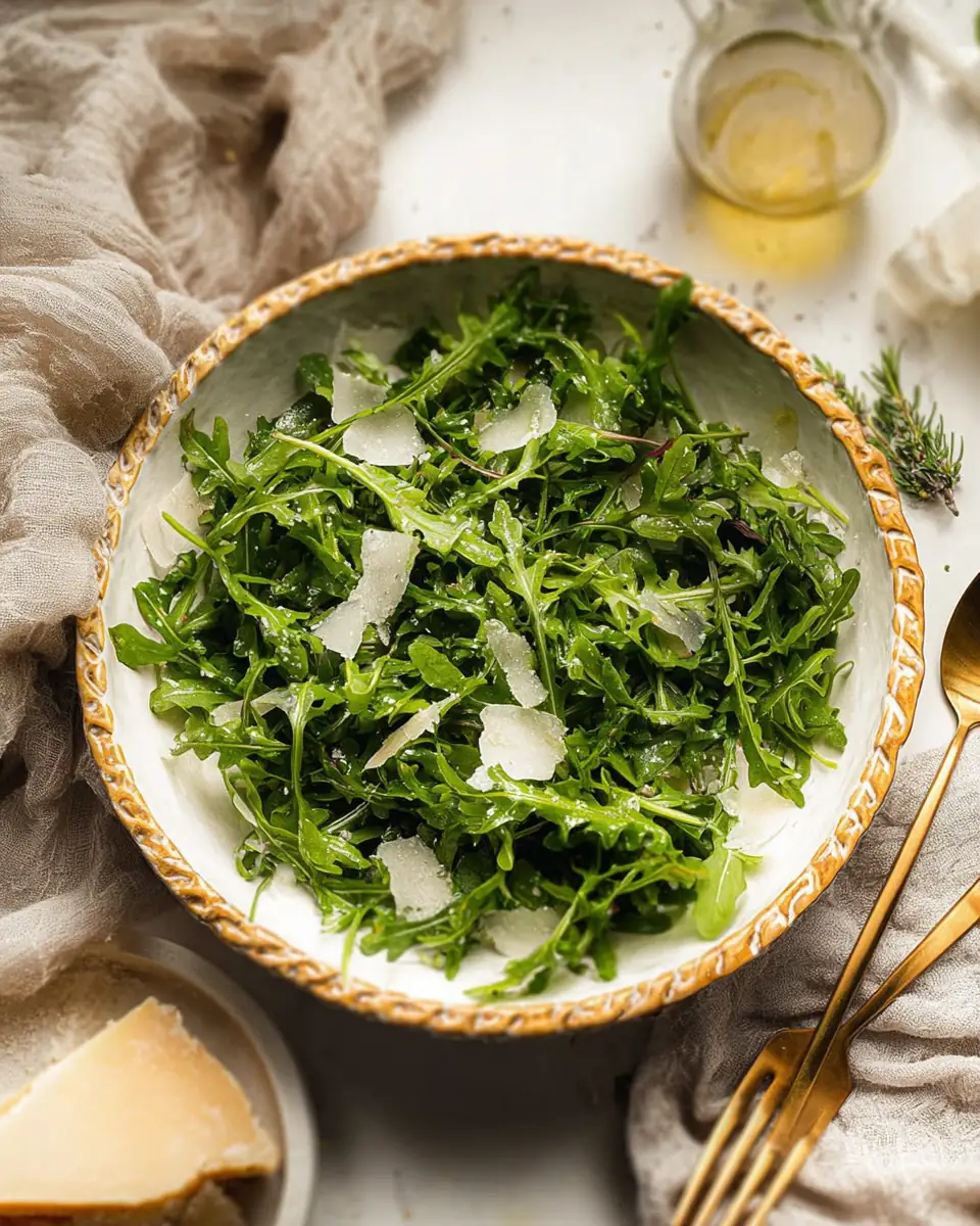 A delicious plate of Arugula Salad