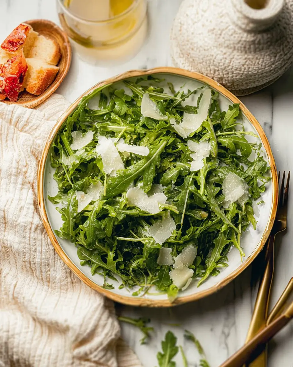 A delicious plate of Arugula Salad