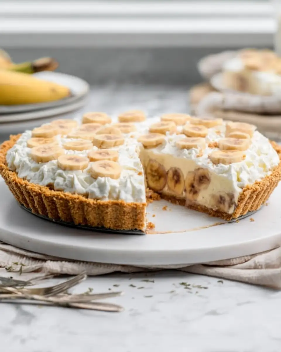 A delicious plate of Banana Pudding Pie Recipe