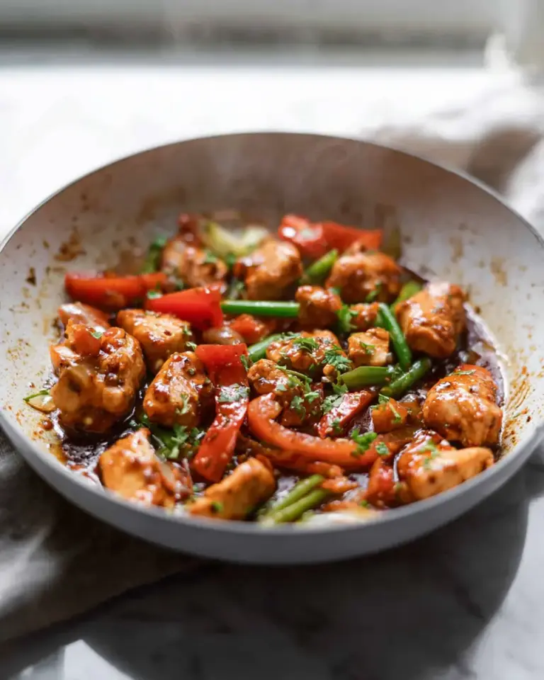 A delicious plate of Black Pepper Chicken
