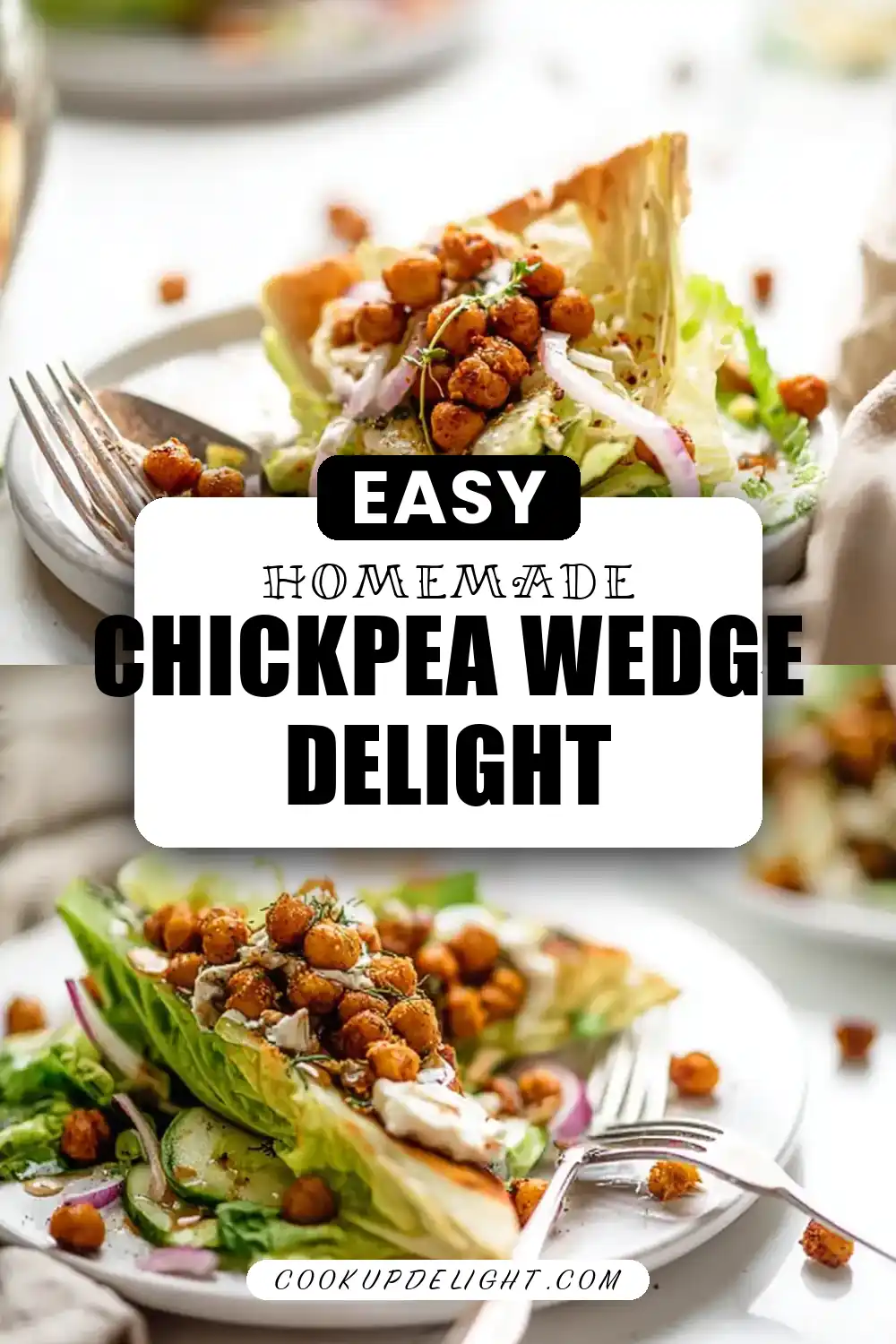 Mediterranean Chickpea Wedge Salad