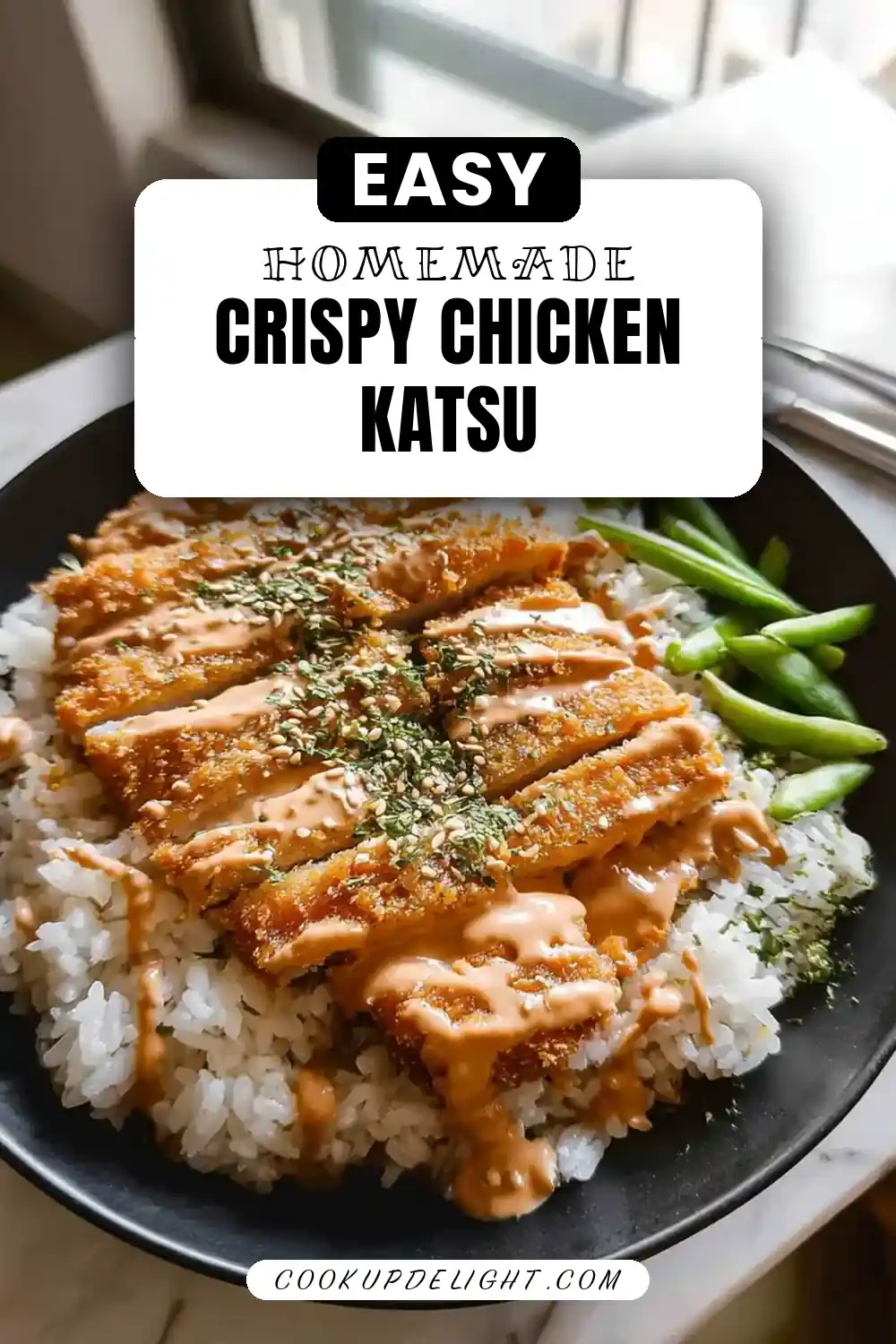 Air Fryer Chicken Katsu Rice Bowl