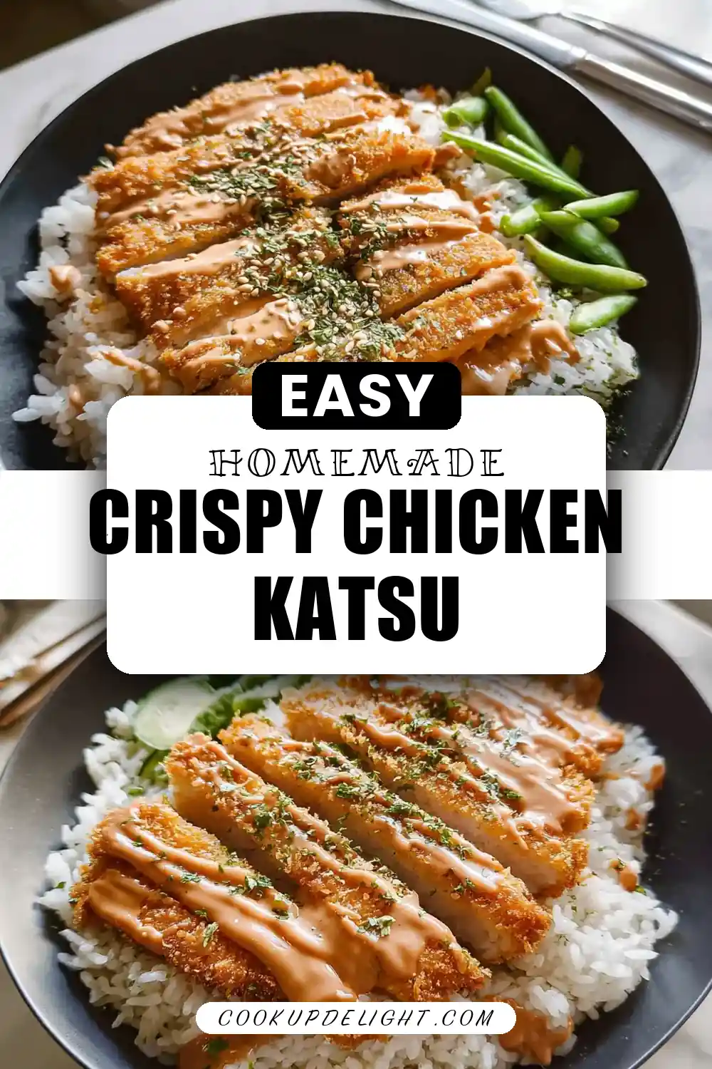 Air Fryer Chicken Katsu Rice Bowl