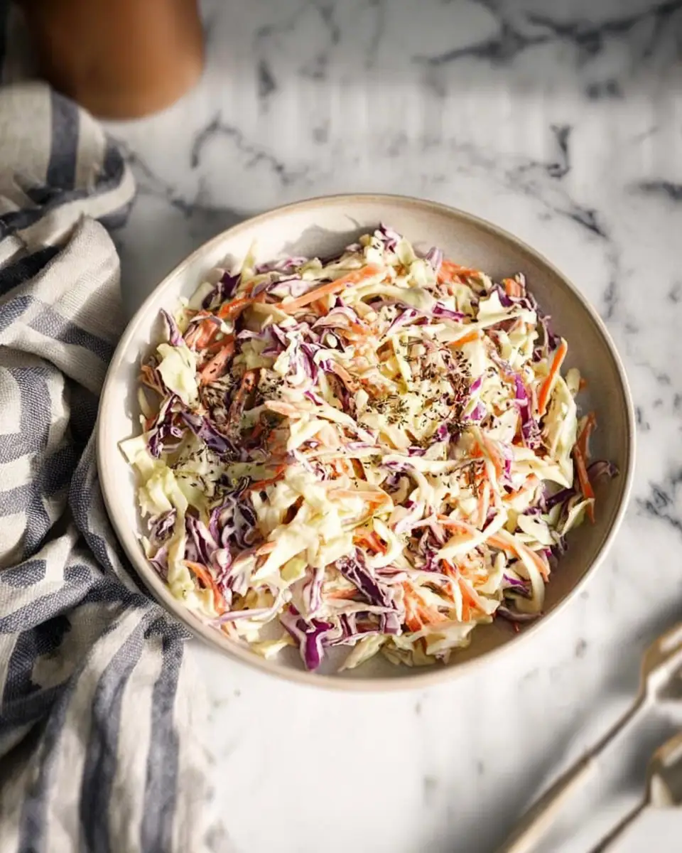 A delicious plate of Classic Coleslaw
