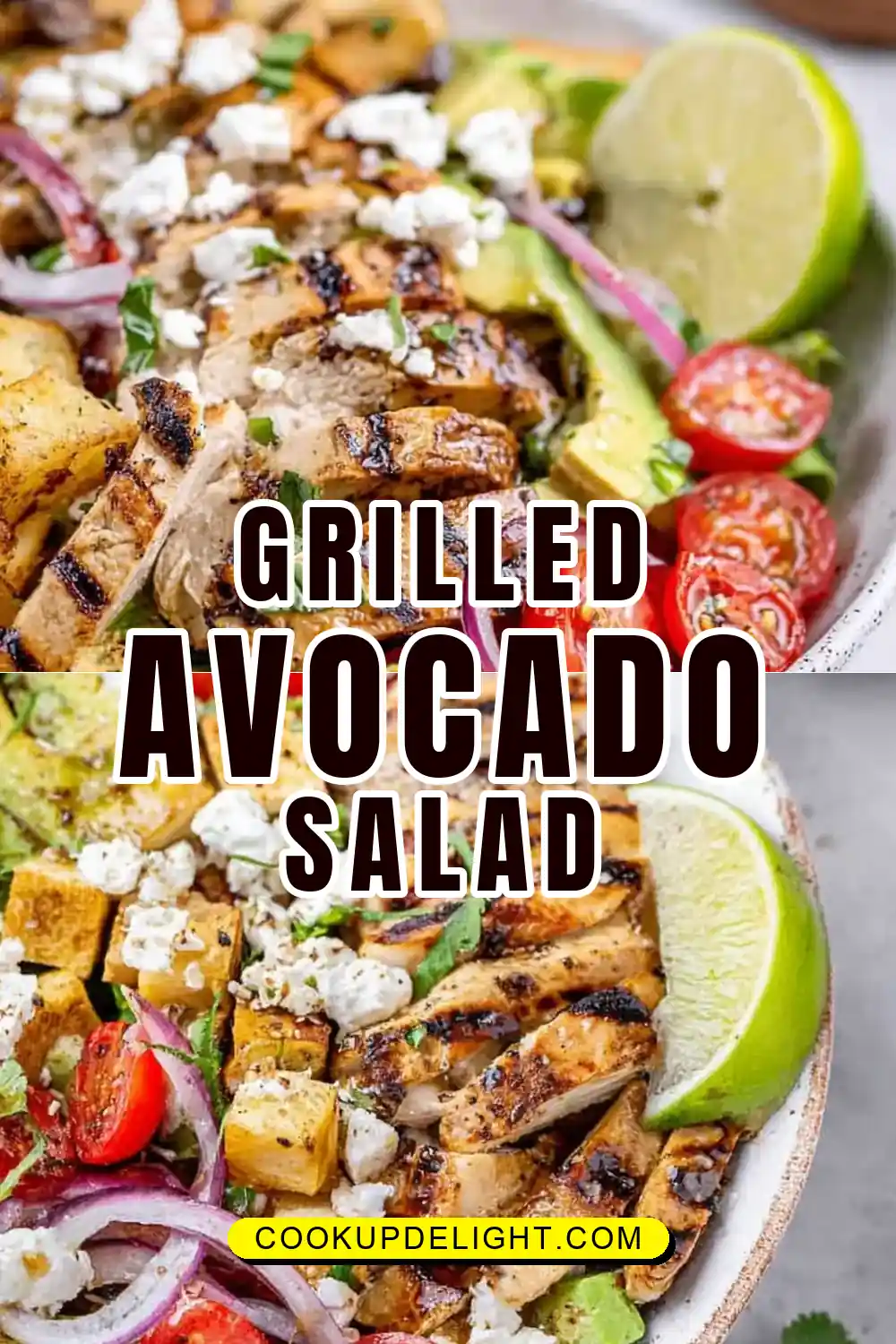 Grilled Avocado Chicken Salad