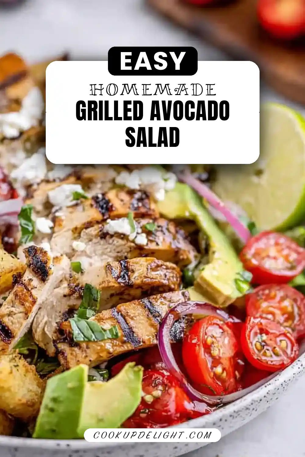 Grilled Avocado Chicken Salad