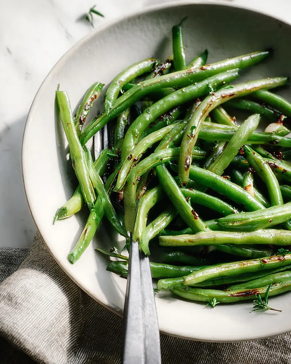 A delicious plate of Garlic Green Beans