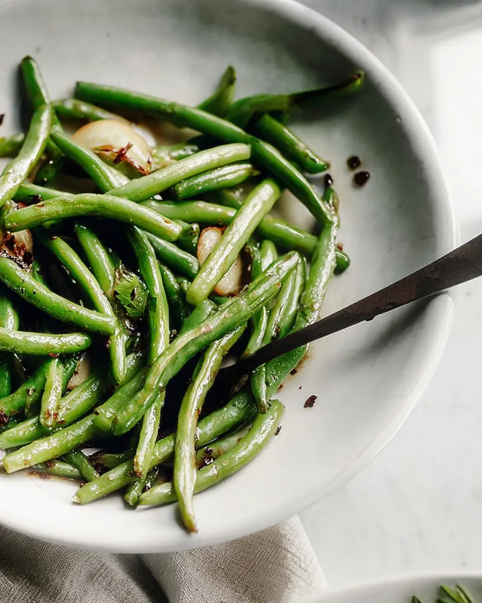 A delicious plate of Garlic Green Beans