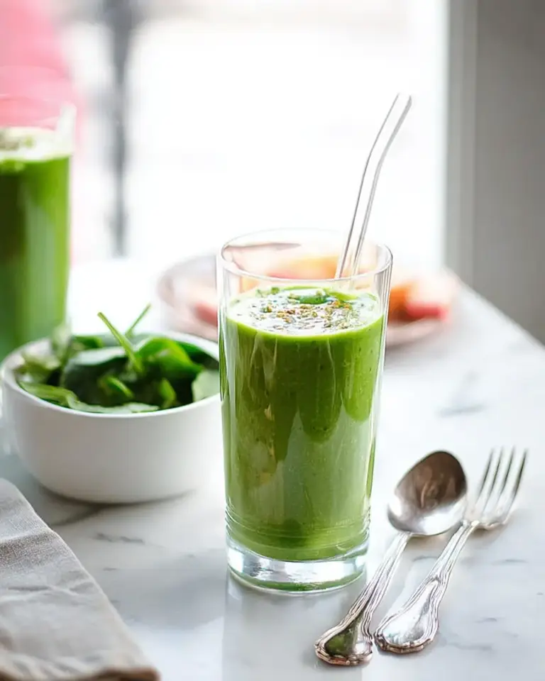 A delicious plate of Immune Booster Sweet Green Smoothie