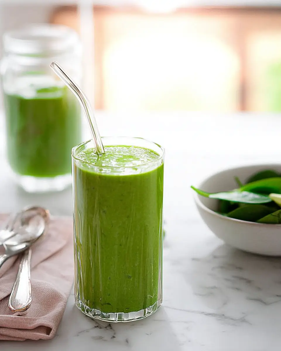 A delicious plate of Immune Booster Sweet Green Smoothie