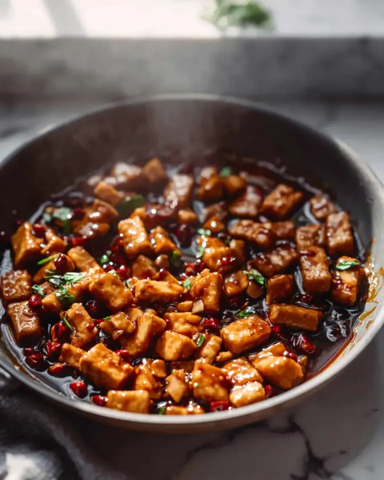 A delicious plate of Kung Pao Tofu
