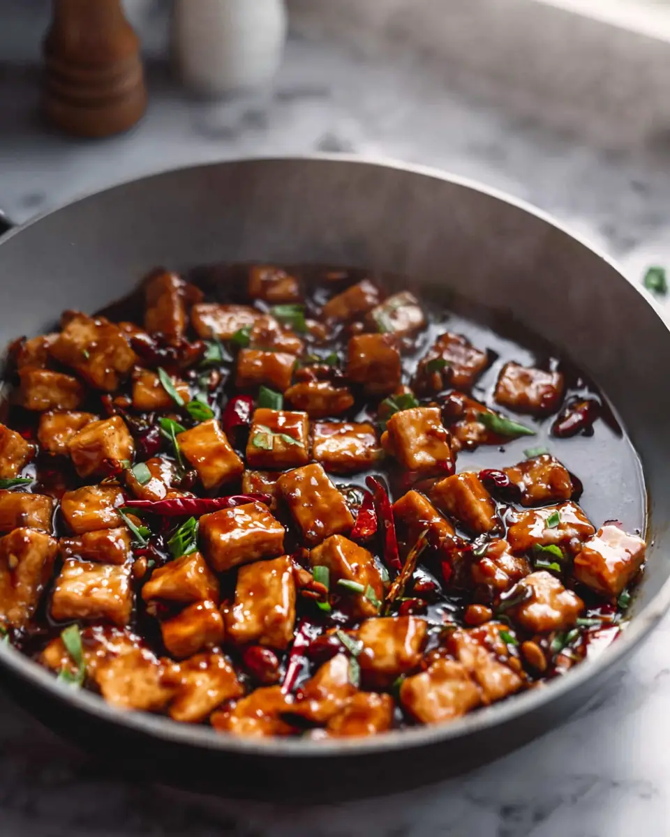 A delicious plate of Kung Pao Tofu