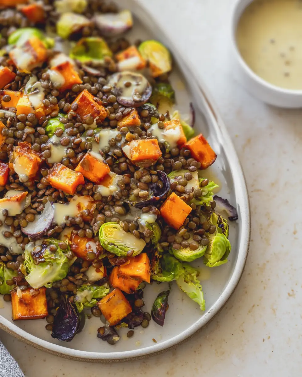 A delicious plate of Lentil Harvest Salad