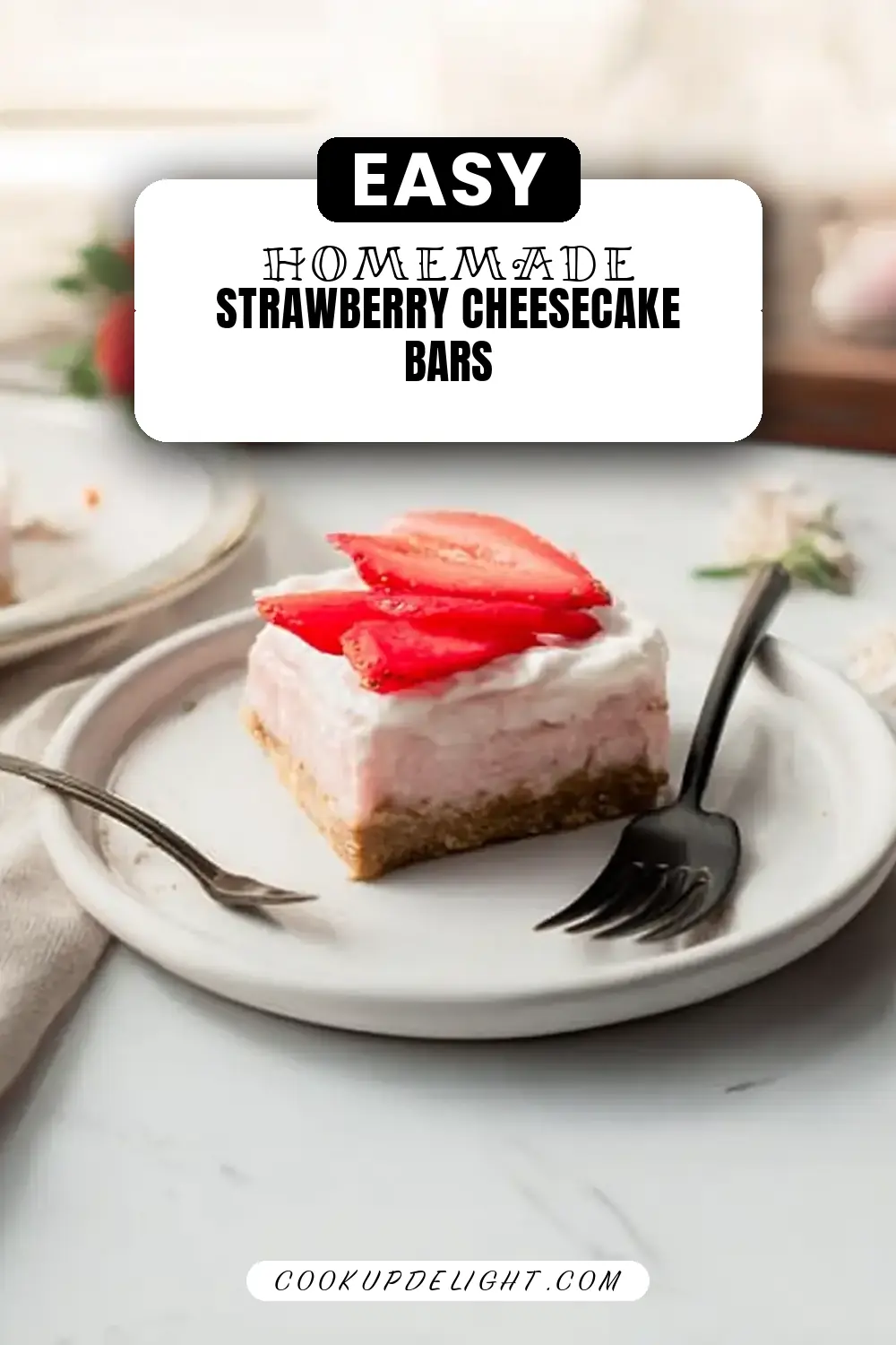 Strawberry Cheesecake Bars Recipe