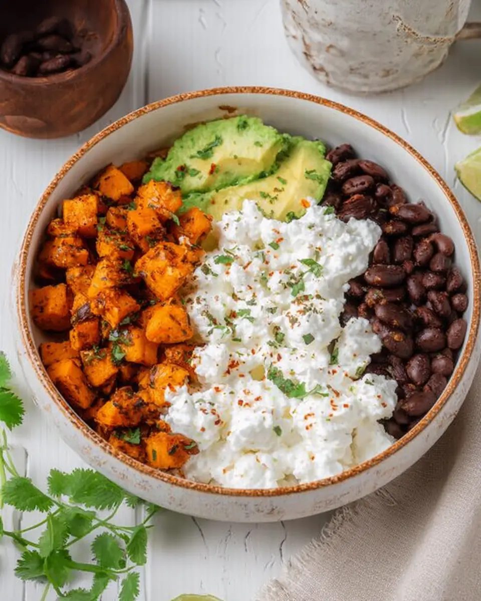 A delicious plate of Vegetarian Cottage Cheese Bowl