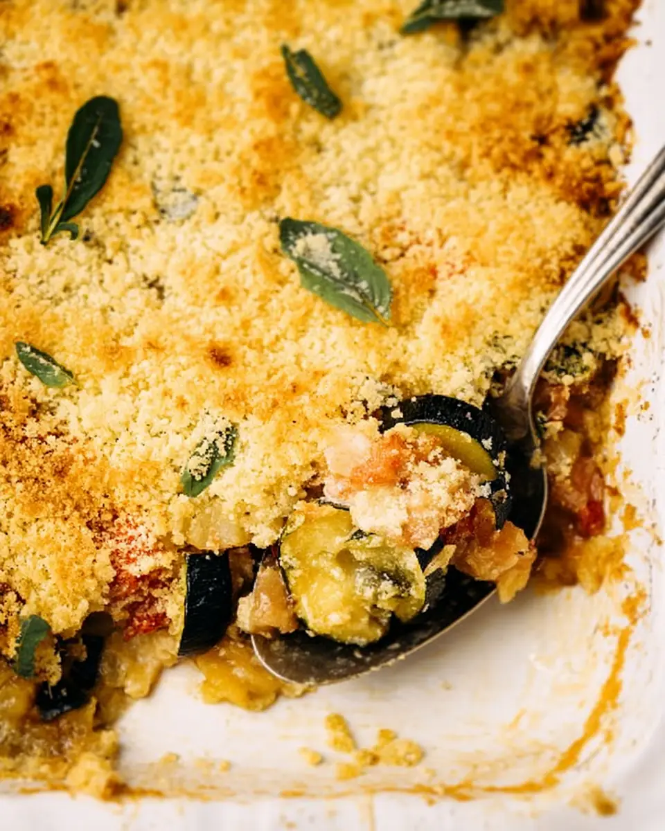A delicious plate of Zucchini Casserole