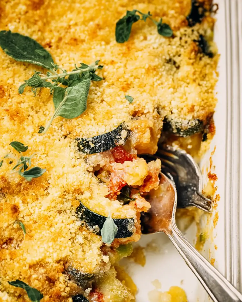 A delicious plate of Zucchini Casserole