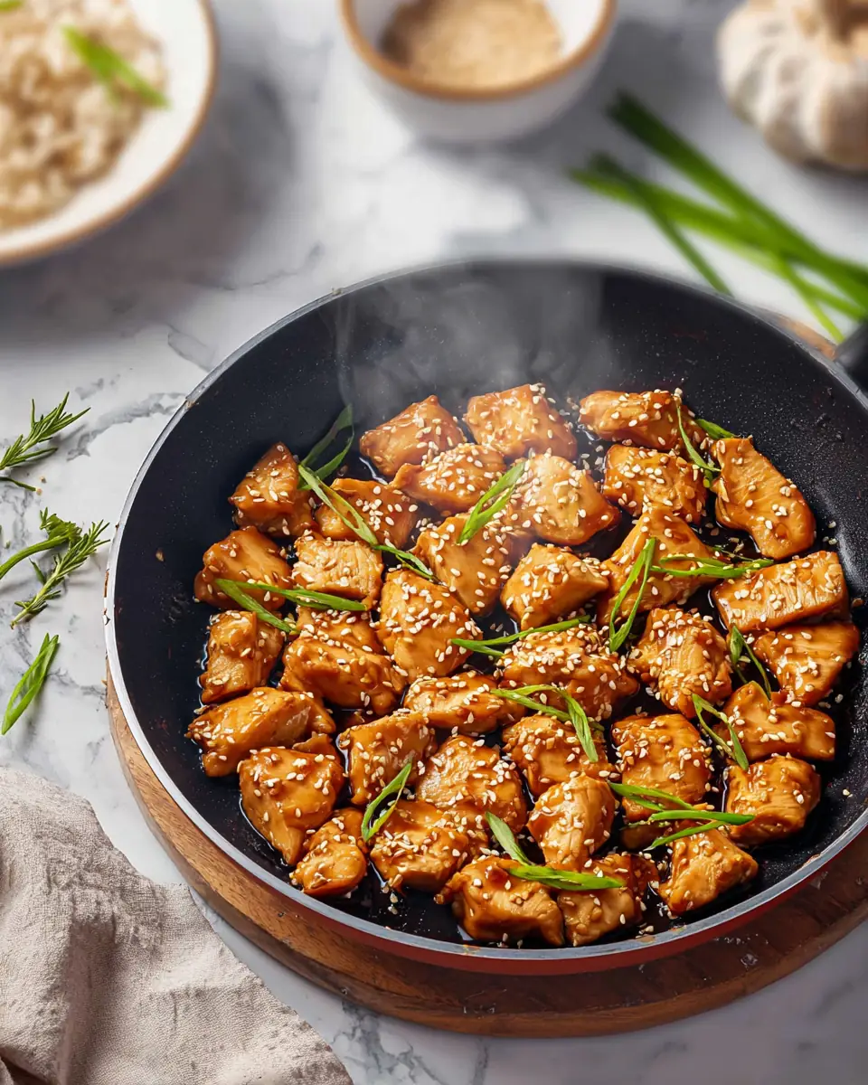 A delicious plate of 15-Minute Honey Garlic Chicken