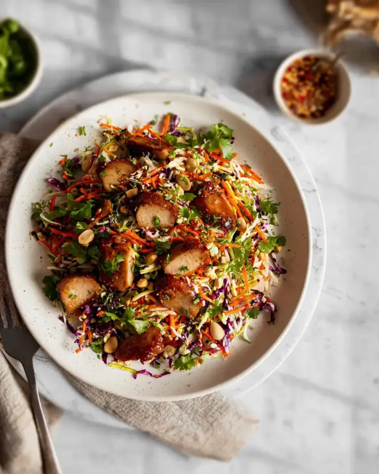A delicious plate of Asian Chicken Crunch Salad