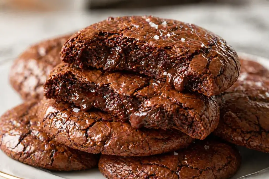 Chewy Brownie Cookies With A Fudgy Center