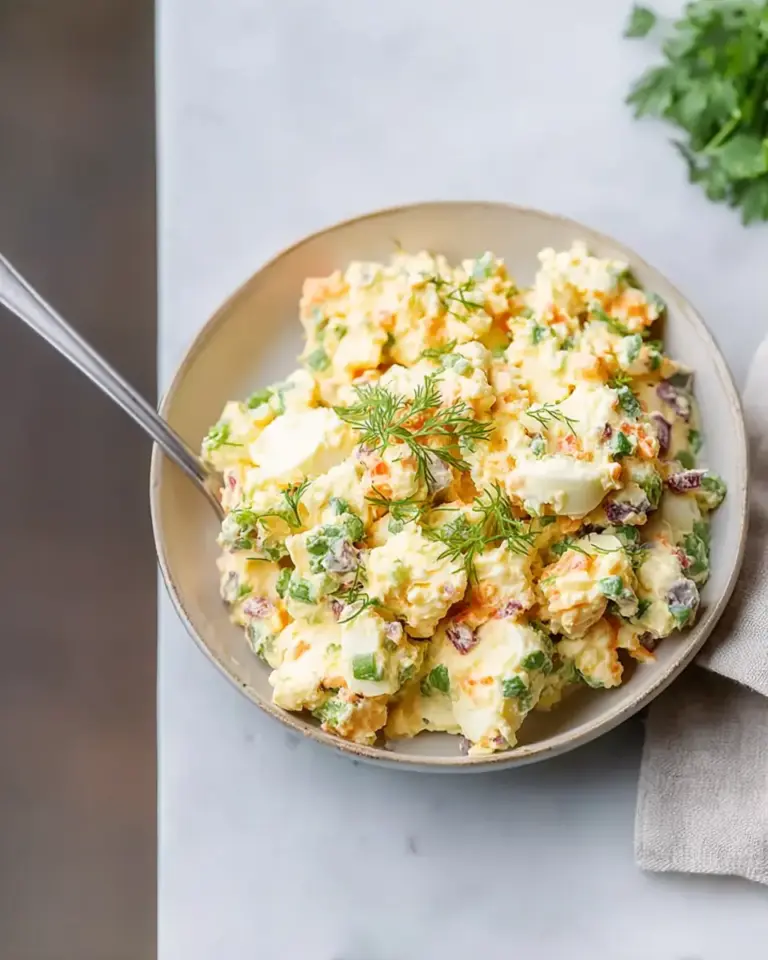 A delicious plate of Cottage Cheese Egg Salad