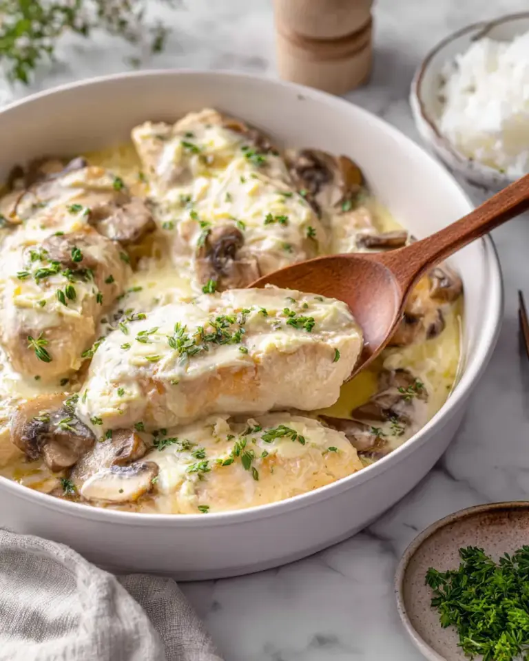 A delicious plate of Easy Cream Cheese Chicken
