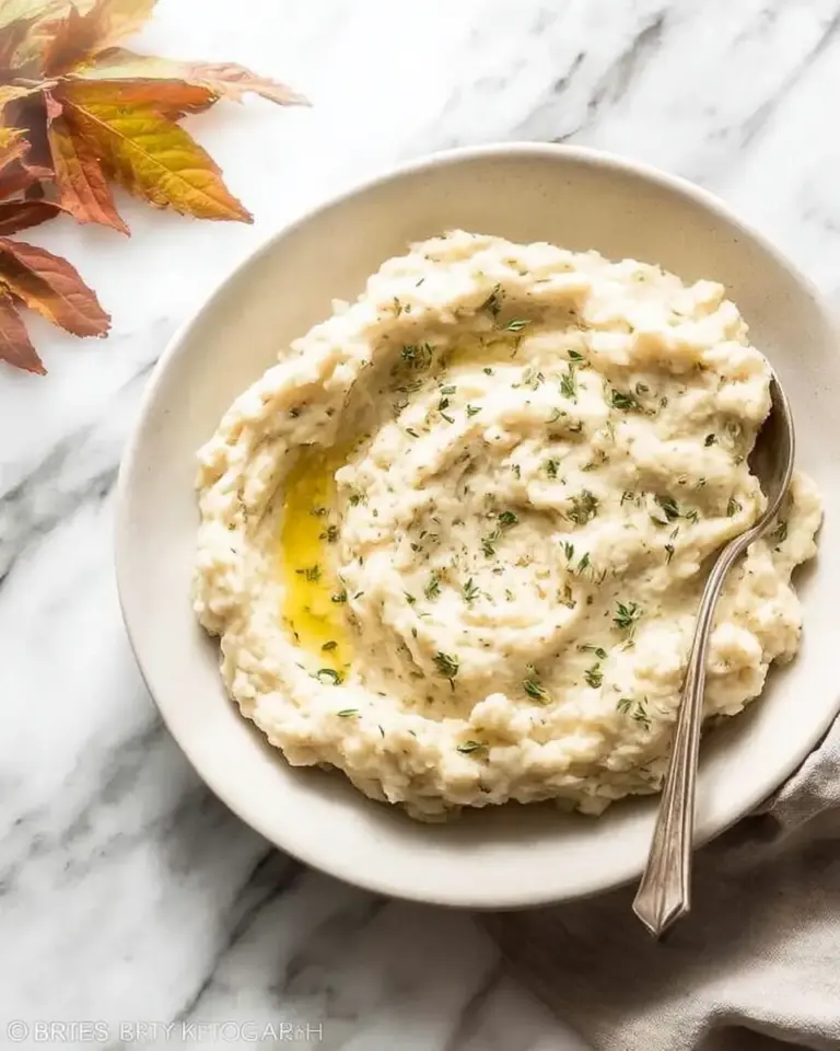 A delicious plate of Garlic Herb Mashed Potatoes
