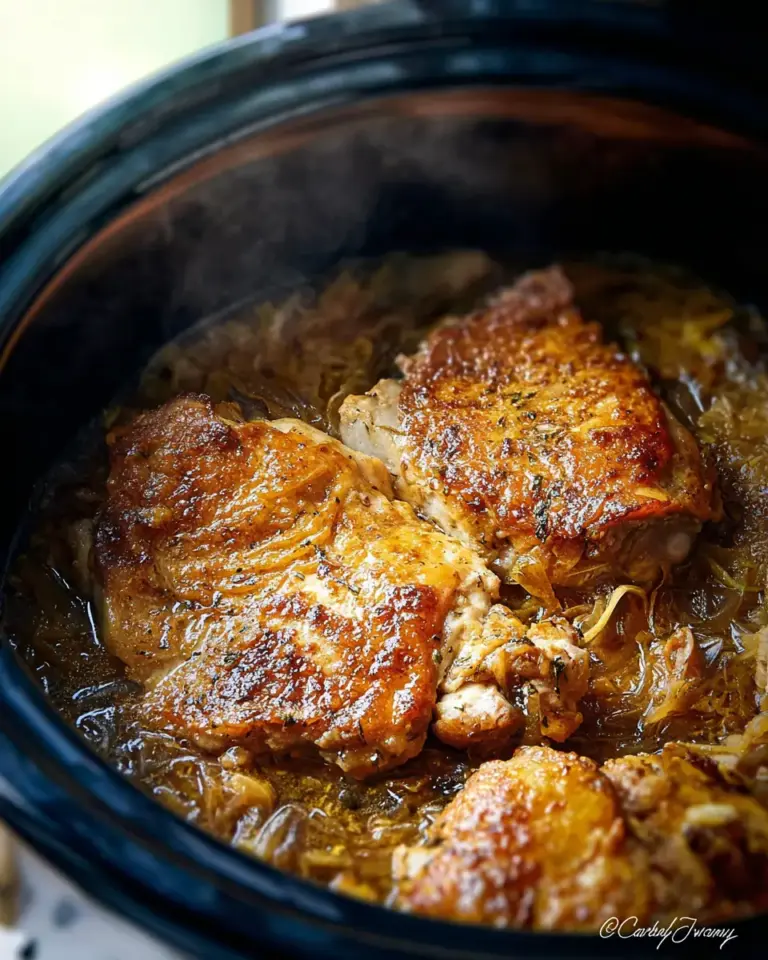 A delicious plate of Rustic Slow Cooker Chicken