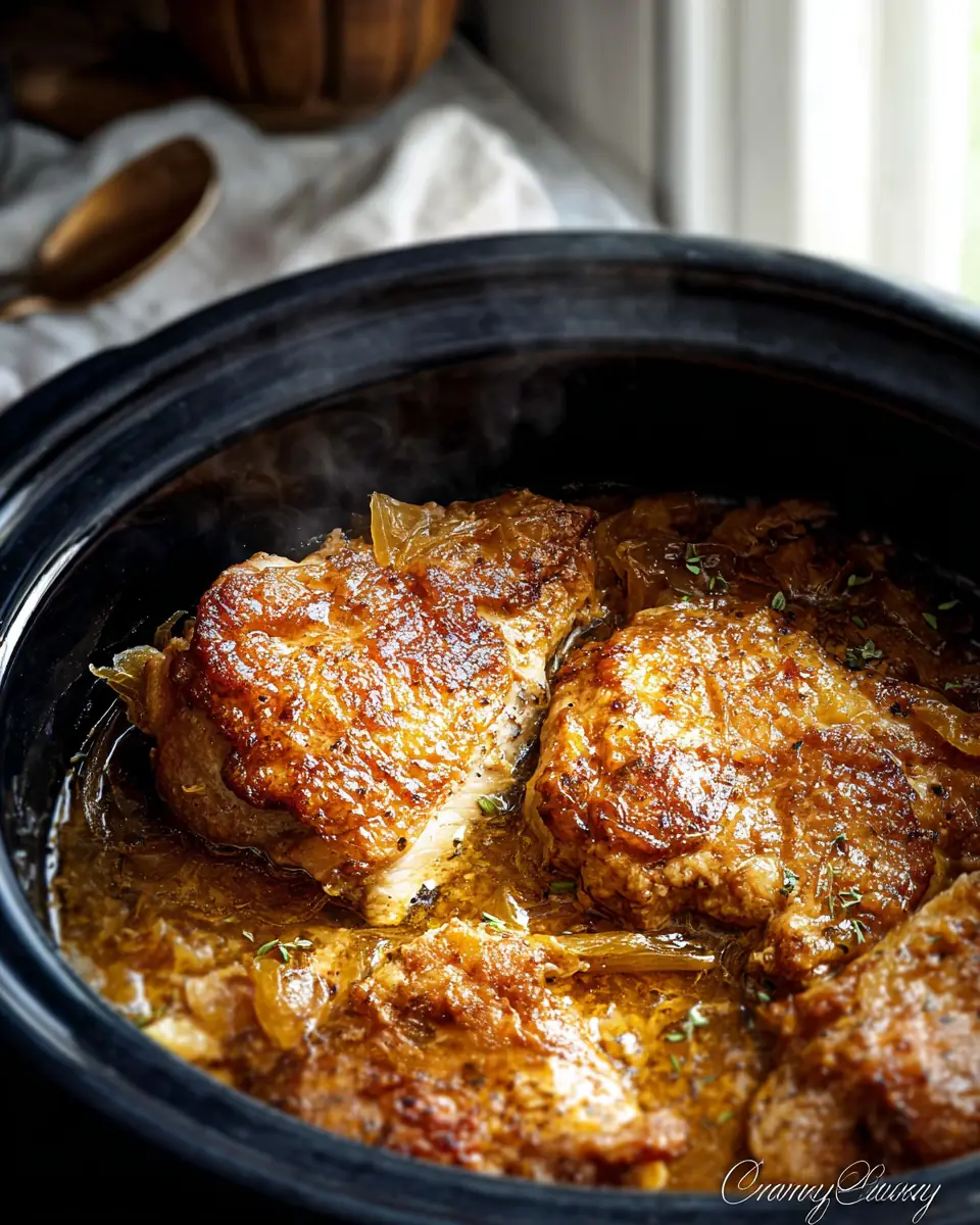 A delicious plate of Rustic Slow Cooker Chicken