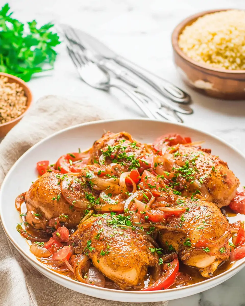 A delicious plate of Slow Cooker Balsamic Chicken